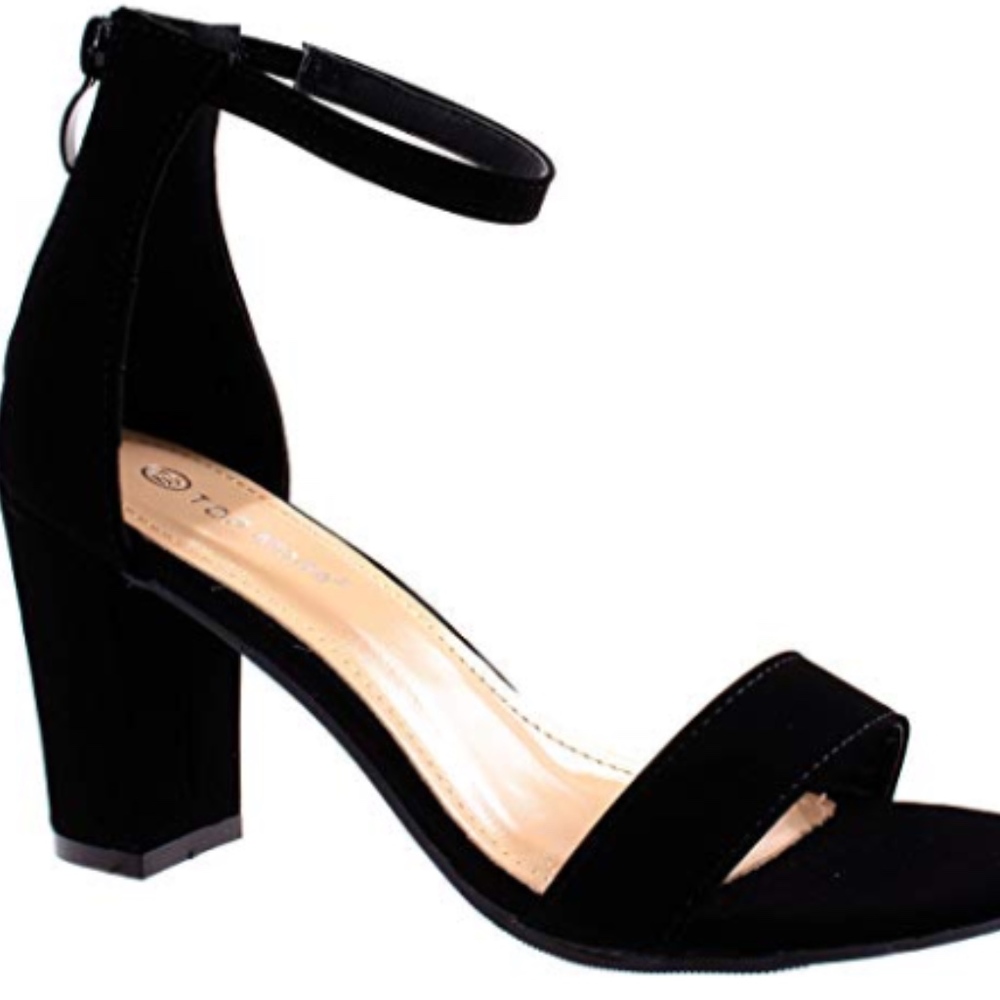 Black Heels with Ankle Strap